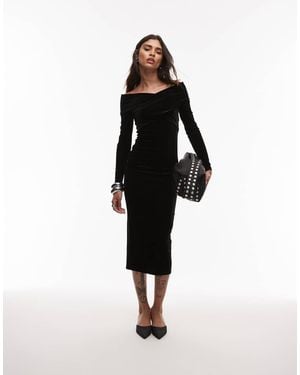 AllSaints Delta Velvet Dress - Black