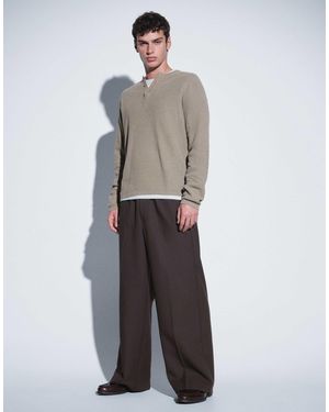 Weekday Pull On Wide Leg Tailored Pants - Gray