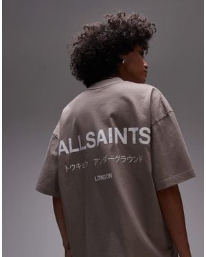 AllSaints Underground Oversized T-shirt - Multicolour