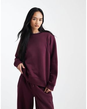 ASOS Premium 500Gsm Seamed Sweatshirt - Purple