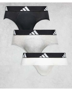 adidas 3 Pack Active Flex Cotton Briefs - Multicolour