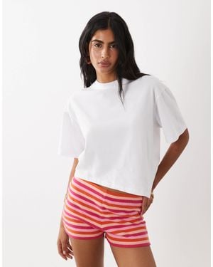 ASOS Short Sleeve T-shirt With Asymmetric Hem - White