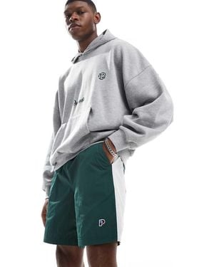 Parlez Seward Drawstring Panel Shorts - Grey