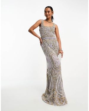 A Star Is Born Square Neck Maxi Dress - White