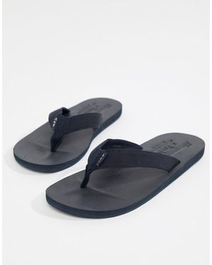 Abercrombie & Fitch Zehenstegsandalen mit Logoetikett, in Marine - Blau