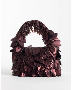 ASOS Clutch mit blattverzierung - Lila
