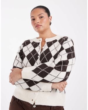 Vero Moda Cropped Knitted Cardigan - Natural