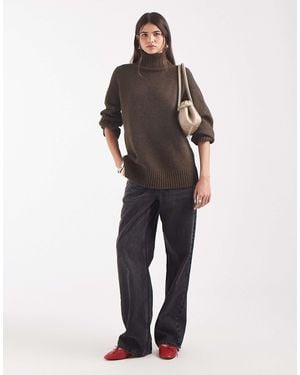 Object Oversize-strickpullover mit rollkragen - Mehrfarbig
