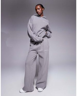 Good For Nothing Seam Detail Wide Leg Relaxed Jogger - Grey