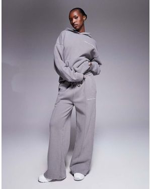 Good For Nothing Seam Detail Wide Leg Relaxed Jogger - Grey
