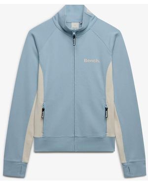 Bench x Superdry & Co High Neck Contrast Track Top - Blue