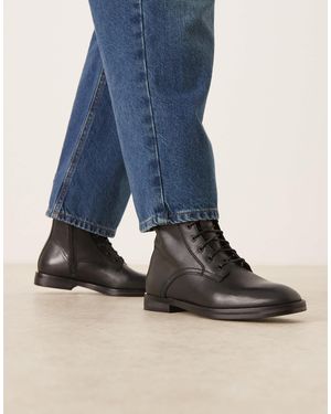 Mango – schnürstiefel aus leder - Blau