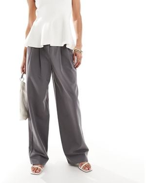 Miss Selfridge Tailored Wide Leg Trouser - Grey
