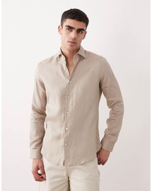 Mango 100% Linen Relaxed Shirt - Natural