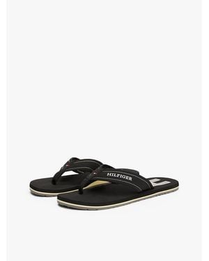 Tommy Hilfiger Hilfiger Monotype Padded Strap Flip-Flops - White