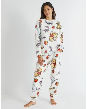 Skinnydip London London Winnie The Pooh Fleece Pyjama Set - White