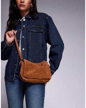 River Island Bandolera Holgada De Ante De -Neutro - Azul