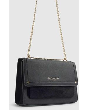 River Island Monogram Pocket Front Shoulder Bag - White