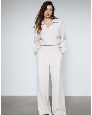 Stradivarius Soft Touch Sweatshirt - White