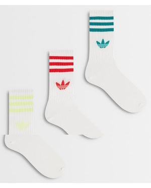 adidas Originals Set Van 3 Paar Sokken Met 3-Stripes - Wit