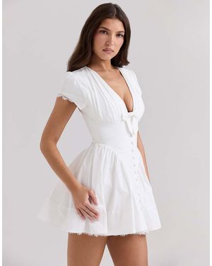 House Of Cb Emiliana Cotton Mini Dress - White