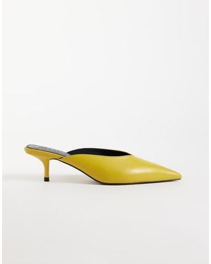 ASOS Sabot Con Punta A Punta E Tacchetto Gialli - Giallo