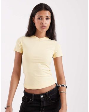 JJXX Gigi V Neck Tee - Natural
