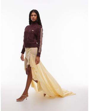 ASOS Chiffon Maxi Skirt With Ruffles And High Low Hem - Multicolor