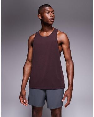 4505 Quick Dry Performance Jersey Drop Armhole Tank With Scoop Neck - Purple