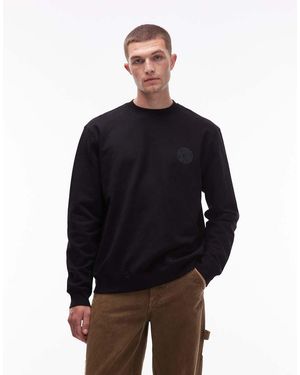AllSaints Waved Crew Neck Sweatshirt - Blue