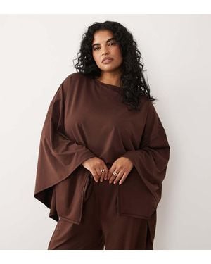 ASOS Asos Design Curve Cape Style Co-ord Top - Brown