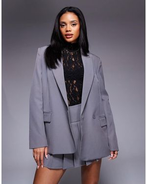 Kaiia Exclusive Tailored Oversized Blazer Co-ord - Grey