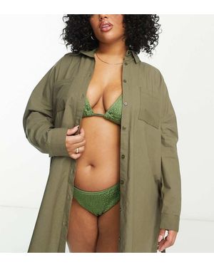 South Beach Exclusive Beach Cover Up Shirt - Green