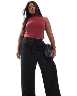 ONLY Tie Waist Palazzo Trousers - Red