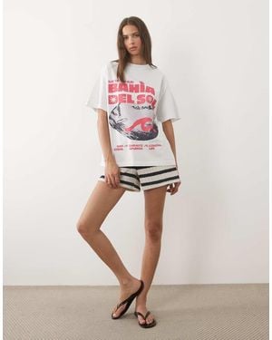 ASOS Oversized T-shirt With Bahia Surf Graphic - Pink