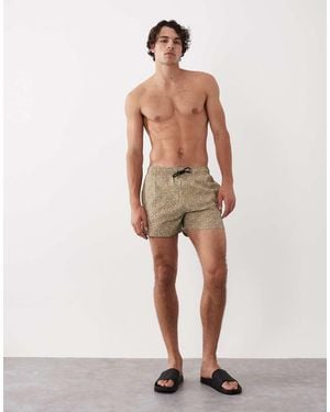 EA7 Armani Logo Swim Shorts - Natural