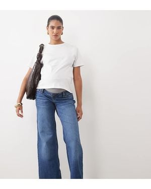 Mama.licious Mamalicious Zwangerschapsjeans Met Wijde Pijpen Over De Buik - Blauw