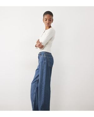 JDY Tall High Waist Slim Barrel Jeans - Blue