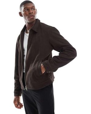 ASOS Suedette Harrington Jacket - Black