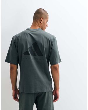 adidas Originals Adidas Training Oversized T-Shirt With Back Print - Blue