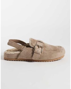 New Look Fur Lined Mule - Natural