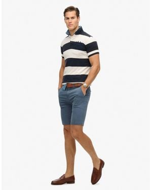 Superdry Vintage international - short - délavé - Bleu