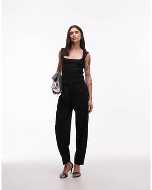 ASOS Co-Ord Ponte Banana Leg Trouser - Black