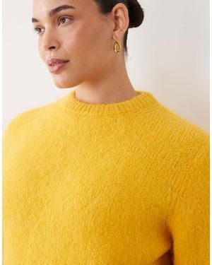 ASOS Asos Design Curve Premium Alpaca Blend T-Shirt - Yellow