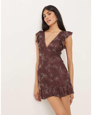 Motel Motarika Floaty Mini Dress - Purple
