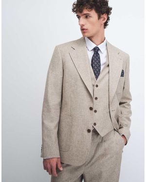 ASOS Slim Suit Jacket - Natural
