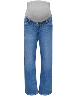 ONLY – wide-fit-umstandsjeans - Blau