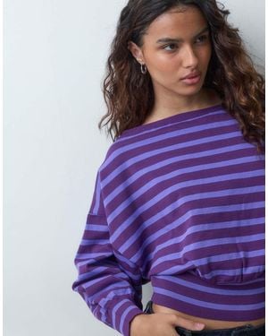 ASOS Gebreide Trui Met Blote Schouders - Paars