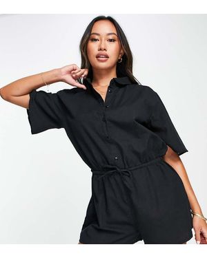 esmé studios Mono Corto Playero Con Cordón Ajustable En La Cintura Exclusivo De - Negro