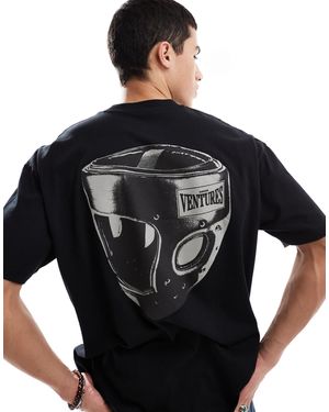 ASOS Oversized T-Shirt With Motorsport Graphic - Black